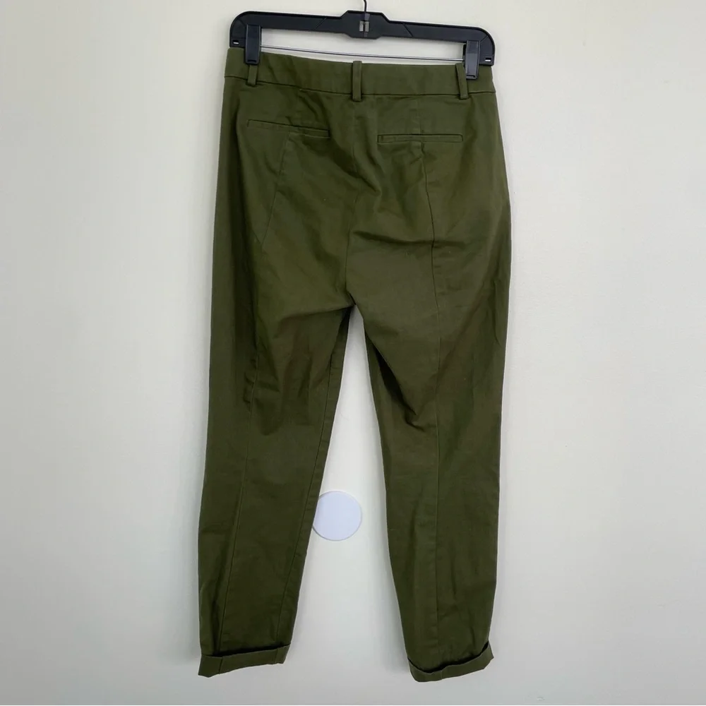 J Crew Mercantile Effortless Slim Crop Chino Pant Green 4 Preppy Utility J9743